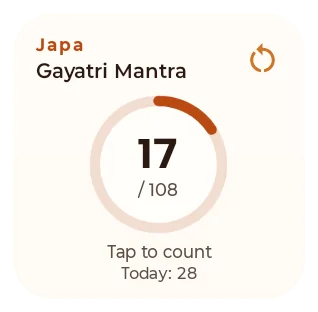 Japa counter widget